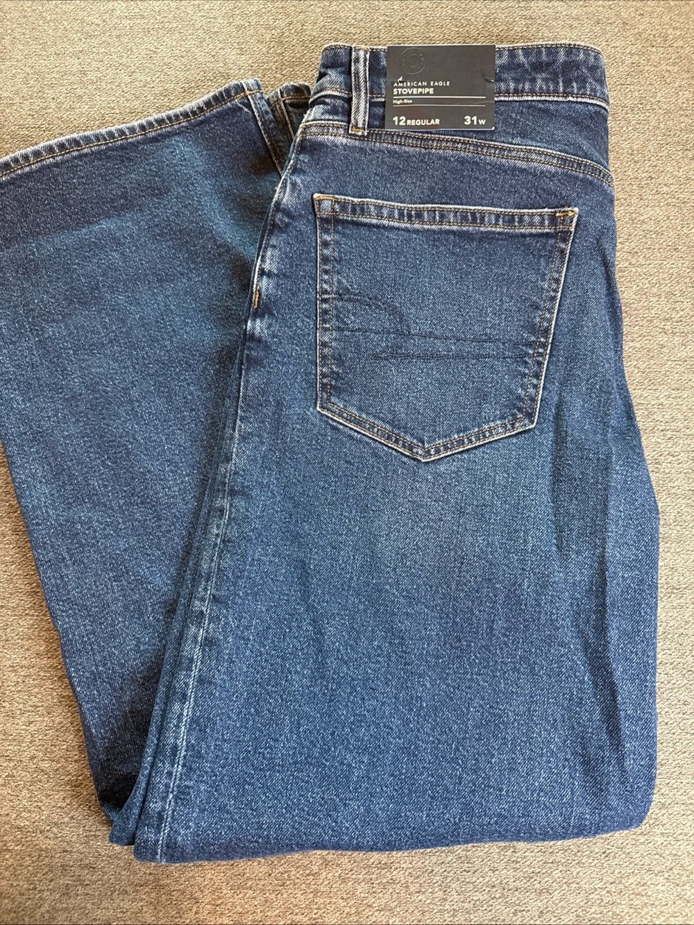 American Eagle Outfitters Women’s Stovepipe Blue Jeans wide sz 12